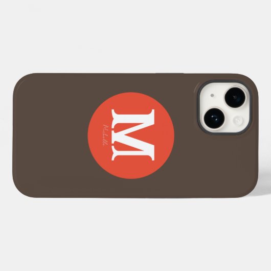 Sunset Minimal Monogram Hoesje-Mate iPhone Case (Achterkant (horizontaal))