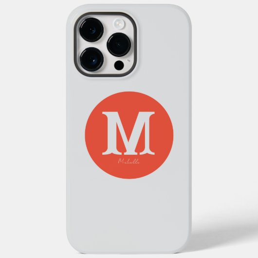 Sunset Minimal Monogram Hoesje-Mate iPhone Case (Achterkant)