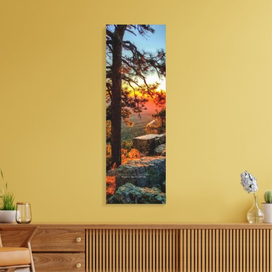 Sunset Mogollon Rim Arizona Pine Trees 12x36 Canvas Afdruk (Insitu (Woonkamer))