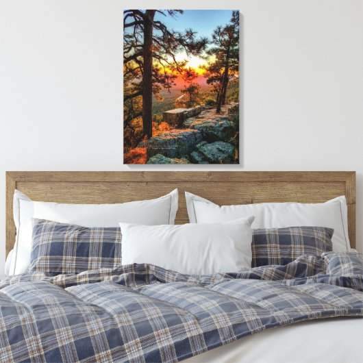 Sunset Mogollon Rim Arizona Pine Trees 18x24 Canvas Afdruk (Insitu (Slaapkamer))
