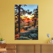 Sunset Mogollon Rim Arizona Pine Trees 24x36 Canvas Afdruk (Insitu (Woonkamer))