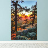 Sunset Mogollon Rim Arizona Pine Trees 40x60 Canvas Afdruk (Insitu (Houten vloer))