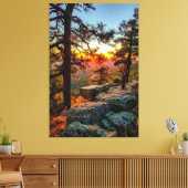 Sunset Mogollon Rim Arizona Pine Trees 40x60 Canvas Afdruk (Insitu (Woonkamer))