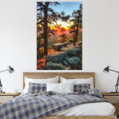 Sunset Mogollon Rim Arizona Pine Trees 40x60 Canvas Afdruk (Insitu (Slaapkamer))