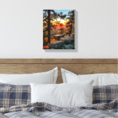 Sunset Mogollon Rim Arizona Pine Trees 8x10 Canvas Afdruk (Insitu (Slaapkamer))