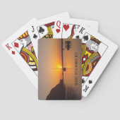 Sunset Morro Bay Sailboot Pokerkaarten (Achterkant)