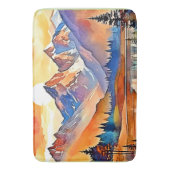 Sunset Mountain Art Design Badmat (Voorkant Verticaal)