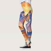 Sunset Mountain Art Design Leggings (Links)