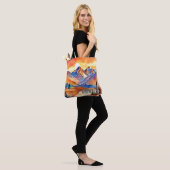 Sunset Mountain Art Design Tote Bag (Op model)