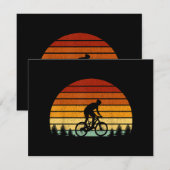 Sunset Mountain Biking Gift For Mountain B Bedankkaart (Voorkant / Achterkant)