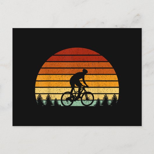 Sunset Mountain Biking Gift For Mountain B Briefkaart (Voorkant)