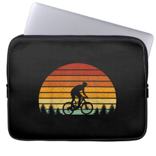 Sunset Mountain Biking Gift For Mountain B Laptop Sleeve