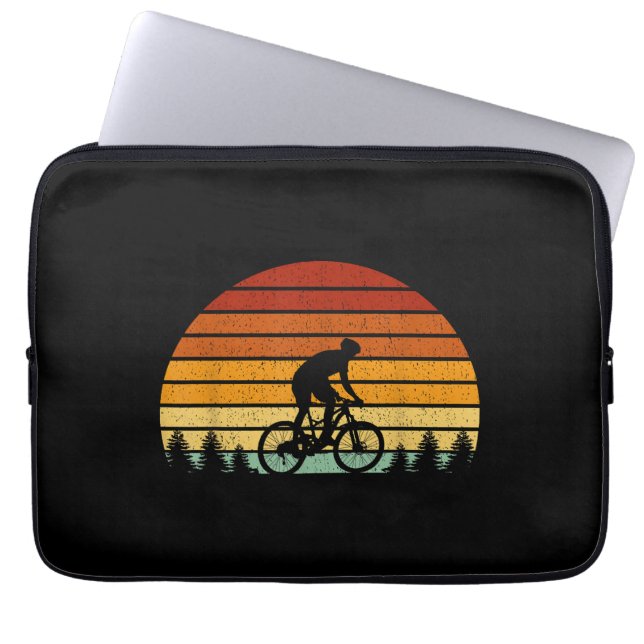 Sunset Mountain Biking Gift For Mountain B Laptop Sleeve (Voorkant)