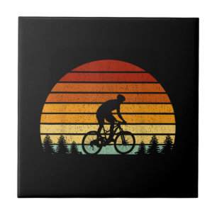 Sunset Mountain Biking Gift For Mountain B Tegeltje
