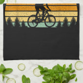 Sunset Mountain Biking Gift For Mountain B Theedoek (Gevouwen)