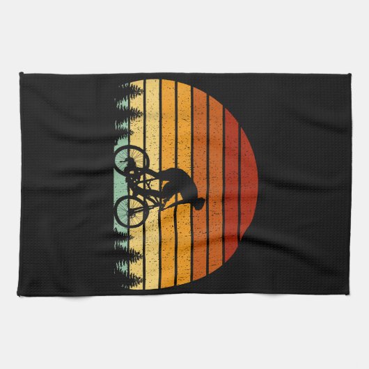 Sunset Mountain Biking Gift For Mountain B Theedoek (Horizontaal)