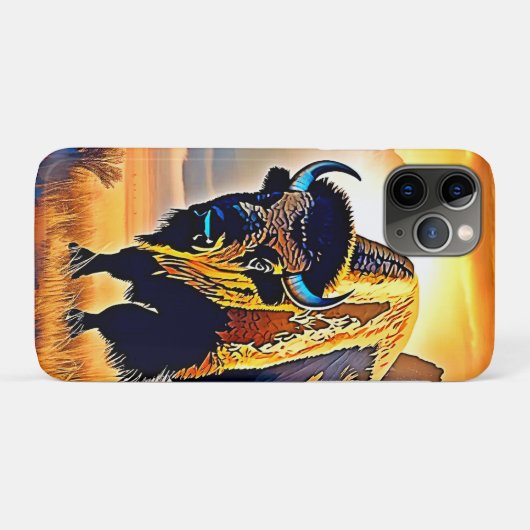 Sunset Mountain Bison Art Design Case-Mate iPhone Case (Achterkant (horizontaal))