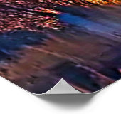 Sunset Mountain Bison Art Design Poster (Hoek)