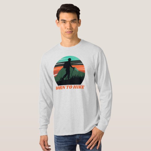  Sunset Mountain Bone om te wandelen T-shirt (Voorkant volledig)