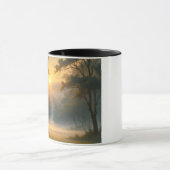 Sunset Mountain Forest landschap met twee bomen Mok (Midden)