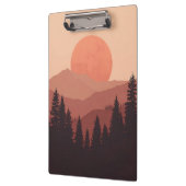 Sunset Mountain Forest Nature Illustration Klembord (Links)