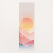 Sunset Mountain Heren Yoga Mat Zachte Pastel Land (Voorkant)
