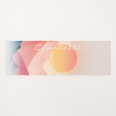 Sunset Mountain Heren Yoga Mat Zachte Pastel Land (Voorkant (horizontaal))