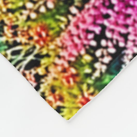 Sunset Mountain Lake Majesty Art Fleece Deken (Hoek)