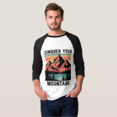  Sunset Mountain-landschapsillustratie T-shirt (Voorkant volledig)