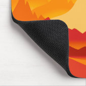 Sunset Mountain Peaks Landschapsillustratie Muismat (Hoek)