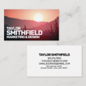 Sunset Mountain Range Adventure Visitekaartje (Voorkant / Achterkant)