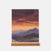Sunset Mountain Range Vector Landscap Acryl Bord (Voorkant)