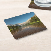 Sunset Mountain Reflection | Nationaal park Glacie Kartonnen Onderzetters (Schuin)