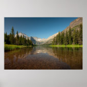 Sunset Mountain Reflection | Nationaal park Glacie Poster (Voorkant)
