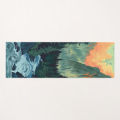 Sunset Mountain River Avontuur Yoga Mat (Voorkant (horizontaal))