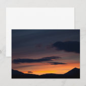 Sunset Mountain Silhouette-fotokaart (Voorkant / Achterkant)
