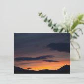 Sunset Mountain Silhouette-fotokaart (Staand voorkant)