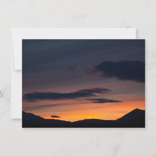 Sunset Mountain Silhouette-fotokaart (Voorkant)