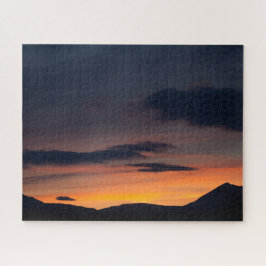 Sunset Mountain Silhouette Legpuzzel