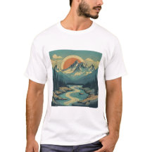 Sunset Mountain T-shirt Design