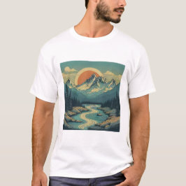 Sunset Mountain T-shirt Design