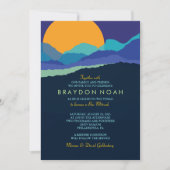 SUNSET & MOUNTAINES Bar Bat Mitzvah Invitation Kaart (Voorkant)