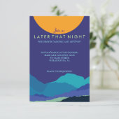 SUNSET & MOUNTAINES Bar Bat Mitzvah Party Card Kaart (Staand voorkant)