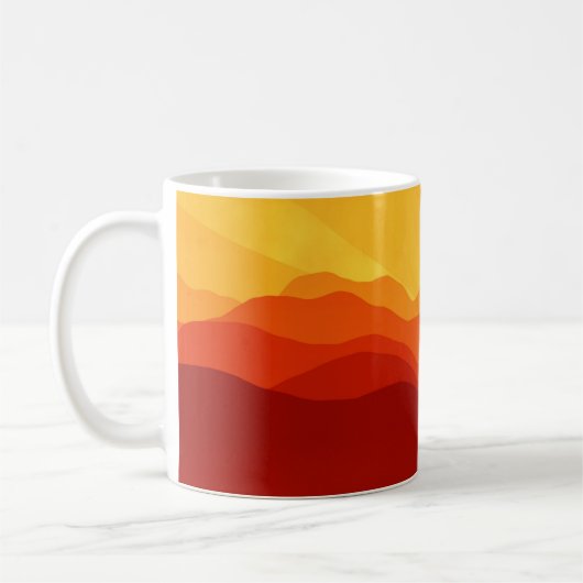 Sunset Mountains Banner Koffiemok (Links)