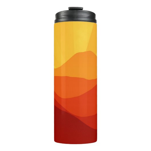 Sunset Mountains Banner Thermosbeker (Voorkant)