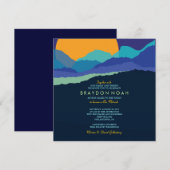 SUNSET & MOUNTAINS Bar Bat Mitswa Uitnodiging (Voorkant / Achterkant)