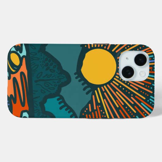 Sunset Mountains Hoesje-Mate iPhone case (Achterkant (horizontaal))