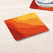 Sunset Mountains Illustratie-15662 Kartonnen Onderzetters (Schuin)