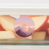 Sunset Mountains Labels (Aangebracht)