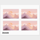 Sunset Mountains Rechthoekige Sticker (Vel)